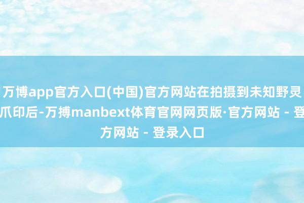 万博app官方入口(中国)官方网站在拍摄到未知野灵活物的爪印后-万搏manbext体育官网网页版·官方网站 - 登录入口