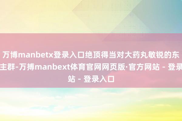 万博manbetx登录入口绝顶得当对大药丸敏锐的东说念主群-万搏manbext体育官网网页版·官方网站 - 登录入口