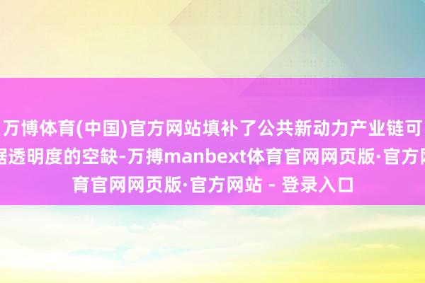 万博体育(中国)官方网站填补了公共新动力产业链可握续监管与数据透明度的空缺-万搏manbext体育官网网页版·官方网站 - 登录入口